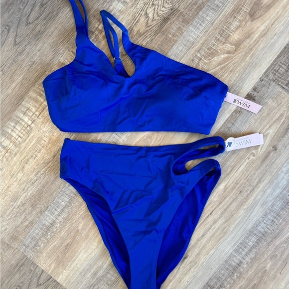 Victoria's Secret Other - Victorias Secret Swim 2pc Bikini Set Size Medium Blue Color High Wasted